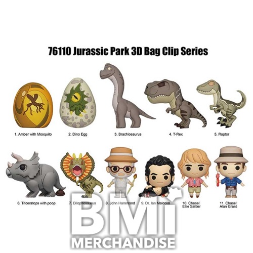 JURASSIC PARK RETRO 3D FOAM BAG CLIPS SERIES 1