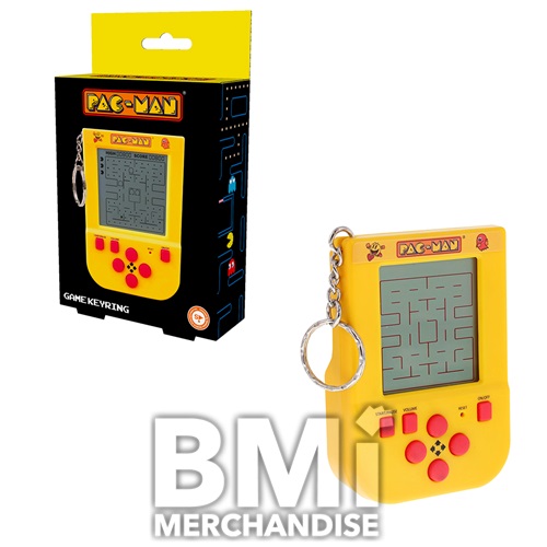 2PC STRAPPED KEYMASTER - PAC MAN KEY RING GAME