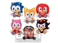 144PC MIX 6INCH 15% LICENSED SONIC BIG HEAD PLUSH & 85% ASST GENERIC PLUSH CRANE KIT