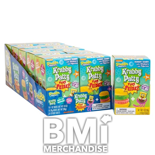 500 TICKET VALUE MINOR HANGING PRIZE KIT - SPONGEBOB 1OZ GIANT KRABBY PATTY PLUS SURPRISE - 8PC