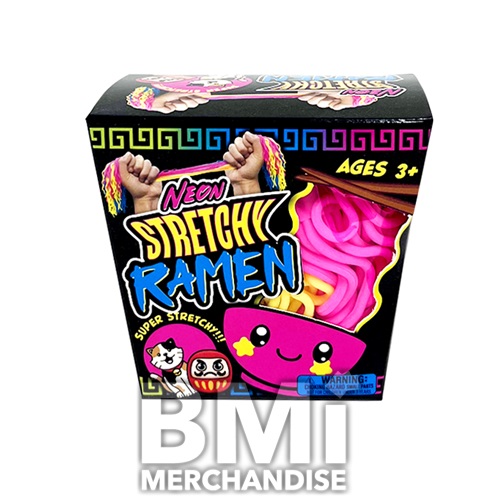 200 TICKET VALUE MINOR HANGING PRIZE KIT -  NEON STRETCHY RAMEN - 12PC