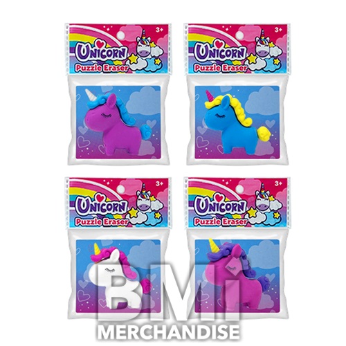 75 TICKET VALUE MINOR HANGING PRIZE KIT - UNICORN ERASERS - 48PC